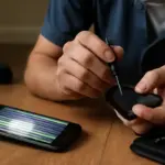Display lampeggiante su iPhone dopo una caduta: la causa reale e l’intervento più rapido